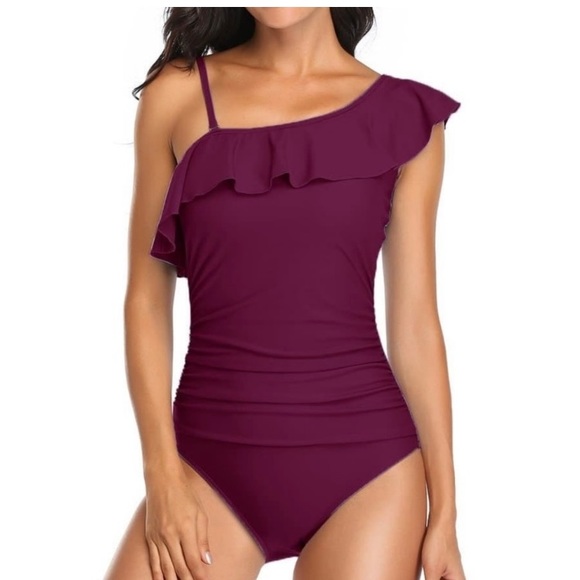 Summer Mae Maroon One Piece Swimsuit - Picture 1 of 5